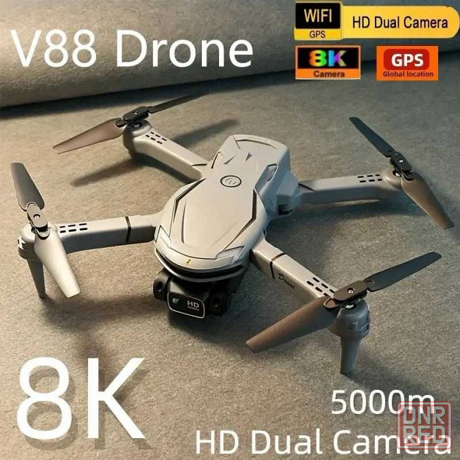 Оригинальный дрон V88, 8K, профессиональная HD-воздушная двойная камера Запорожье - изображение 1
