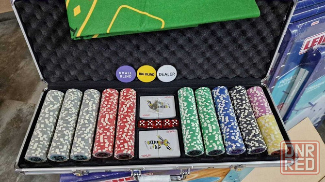 Покерний набір 500 фішок кейс Подарочный набор покер 500 фиш. 2 колоды Запорожье - изображение 1