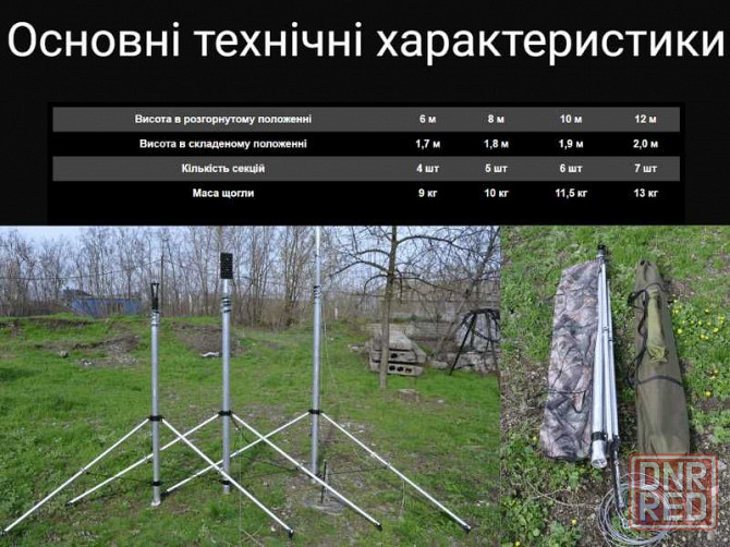 В наличии - Мачта от 2 до 19м для антен: мачта телескопическая Запорожье - изображение 7