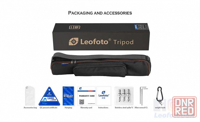 Трипод Leofoto LS-365C + голова LH-40 ( Колір ЧОРНИЙ) Запорожье - изображение 6