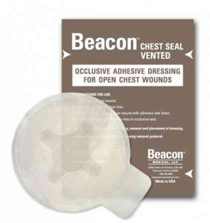 Вентилируемая окклюзионная наклейка Beacon Chest Seal Vented. Оригинал. USA Запорожье