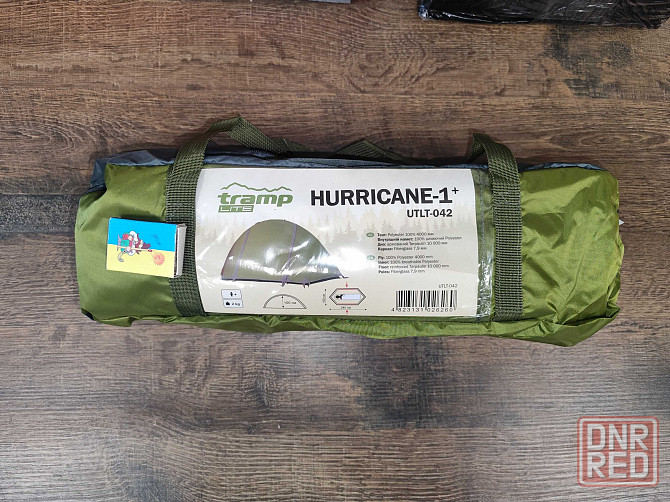 Палатка одноместная двухслойная Tramp Lite Hurricane, олива с серым Херсон - изображение 1