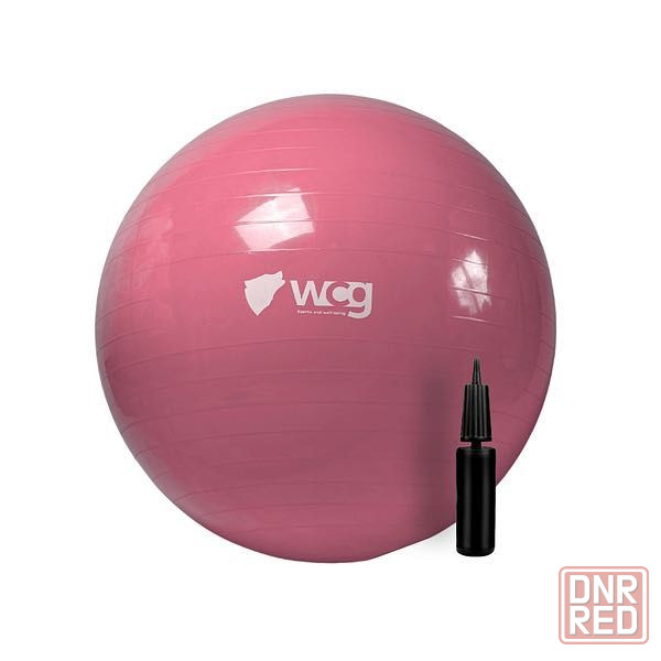 Мяч для фитнеса (фитбол) WCG 65 Anti-Burst 250кг Персиковый + насос Запорожье - изображение 1