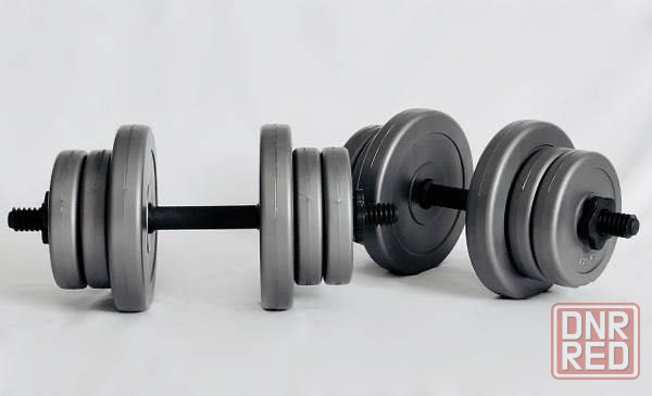 Гантели 2х10кг GREY Запорожье - изображение 1