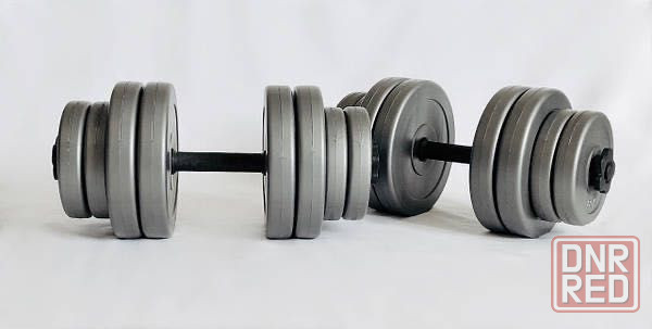 Гантели 2х15кг GREY Запорожье - изображение 1