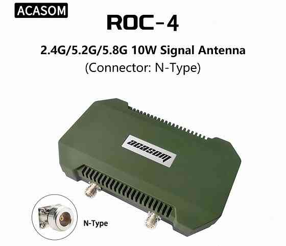 Aнтена ACASOM ROC-4 N-Type 2.4G/5.2G/5.8G, 10 Вт. Запорожье