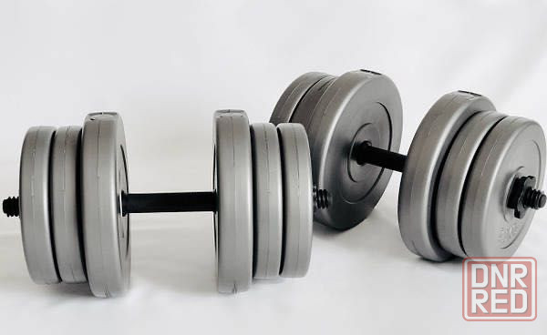 Гантели 2х20кг GREY Запорожье - изображение 1