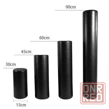 Ролик массажный гладкий Black Roller 30/45/60/90 см Epp пена валик Херсон - изображение 4