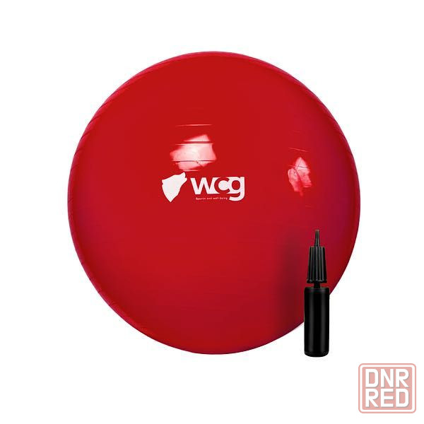 Мяч для фитнеса (фитбол) WCG 75 Anti-Burst 300кг Красный + насос Запорожье - изображение 1
