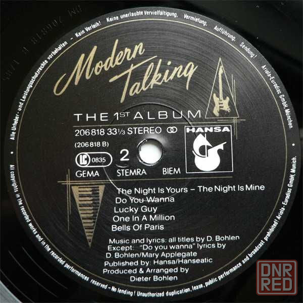 Раритет.Стан.Платівка.Modern Talking ‎– The 1st Album, 
Hansa Запорожье - изображение 4