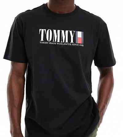Мужские футболки Tommy Hilfiger черная белая унисекс томии хилфигер Запорожье