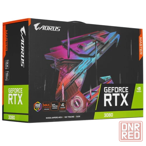 Видеокарта GIGABYTE AORUS MASTER RTX 3080 10 Гб GDDR6X PCI-E 4.0, 320 бит Донецк - изображение 2