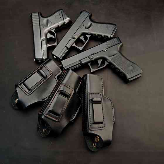 Кожаная кобура для Glock 26 со скобой, кобура на Glock, Глок 26 Запорожье
