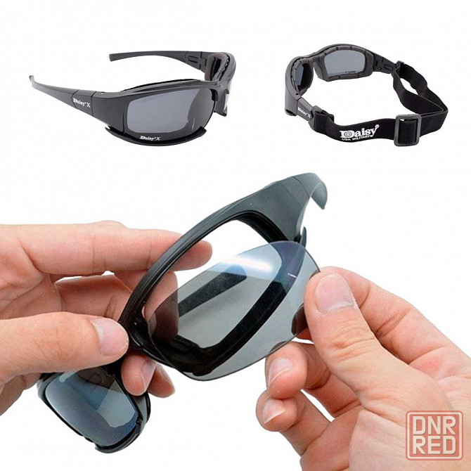 АКЦИЯ! Тактические спортивные очки Daisy Polarized X7 с 4 линзами Запорожье - изображение 6