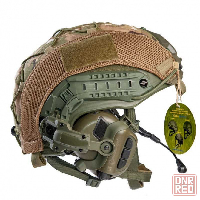Шлем FAST в кавере + Наушники Earmor M32H (оригинал). Олива Запорожье - изображение 5