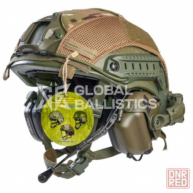 Шлем FAST в кавере + Наушники Earmor M32H (оригинал). Олива Запорожье - изображение 1