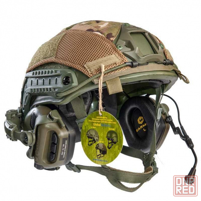 Шлем FAST в кавере + Наушники Earmor M32H (оригинал). Олива Запорожье - изображение 4
