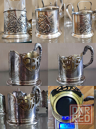 Подстаканник настоящий, серебрянный, посеребрянный 999 пробы серебра, Запорожье - изображение 4