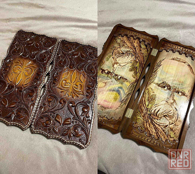 Шахматы и нарды 3в1 Игровые из натурального дерева на подарок Запорожье - изображение 6