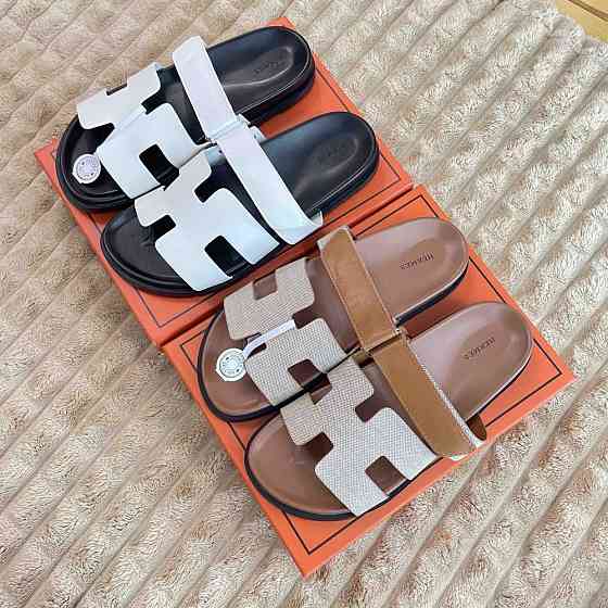 Hermes шлепки 25,5 см , Эрмес шлепанцы Запорожье