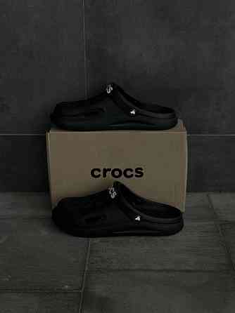 Мужские сабо кроксы черные стильные шлепанцы уличные тапочки crocs Запорожье