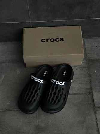 Мужские сабо кроксы черные стильные шлепанцы уличные тапочки crocs Запорожье