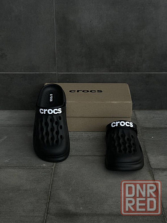 Мужские сабо кроксы черные стильные шлепанцы уличные тапочки crocs Запорожье - изображение 2