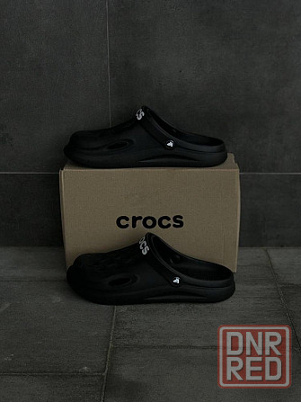 Мужские сабо кроксы черные стильные шлепанцы уличные тапочки crocs Запорожье - изображение 4
