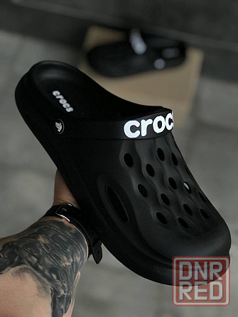 Мужские сабо кроксы черные стильные шлепанцы уличные тапочки crocs Запорожье - изображение 1