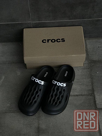 Мужские сабо кроксы черные стильные шлепанцы уличные тапочки crocs Запорожье - изображение 5