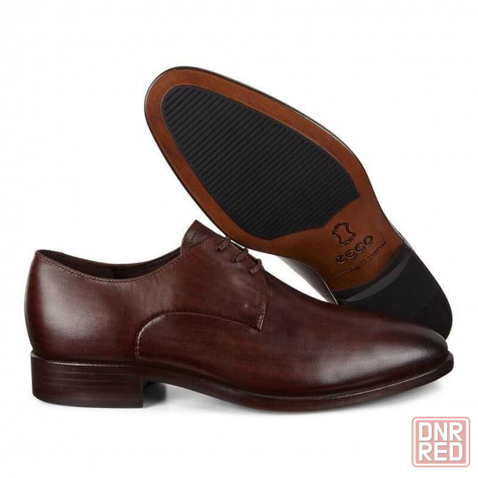 Туфли Ecco Brown. Оригинал. Р 42,43,45 Запорожье - изображение 1