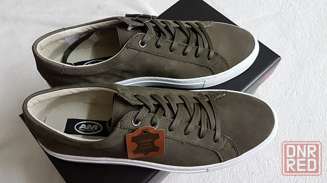 Кожаные сверху и внутри кроссовки немецкой фирмы Am Shoe 44р,оригинал. Запорожье - изображение 8