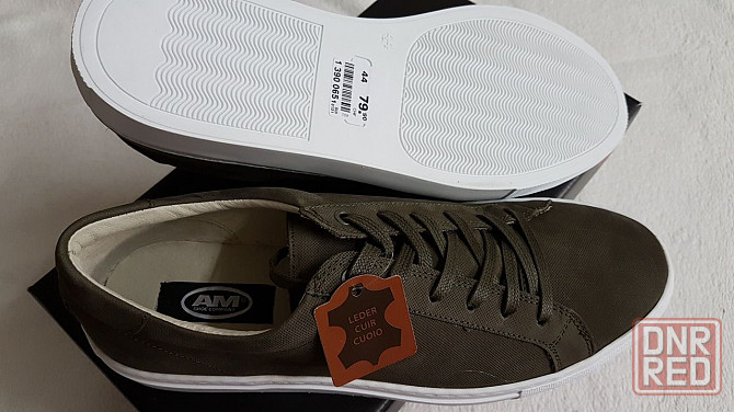 Кожаные сверху и внутри кроссовки немецкой фирмы Am Shoe 44р,оригинал. Запорожье - изображение 2