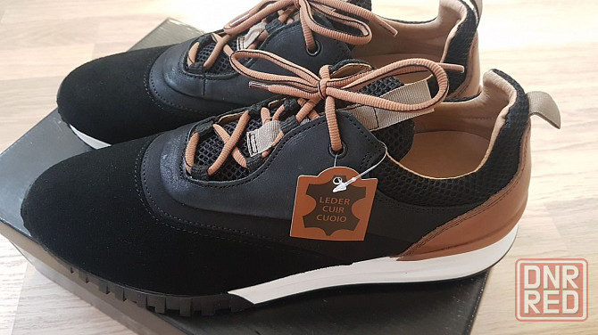 Кожаные демисезонные кроссовки немецкой фирмы Am Shoe 44размер,оригина Запорожье - изображение 1