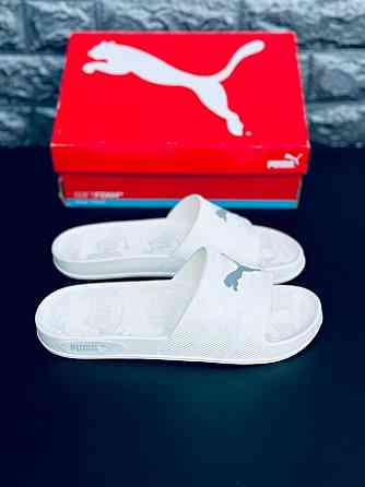 Мужские шлепанцы Puma Белые Летние Сланцы Пума Запорожье