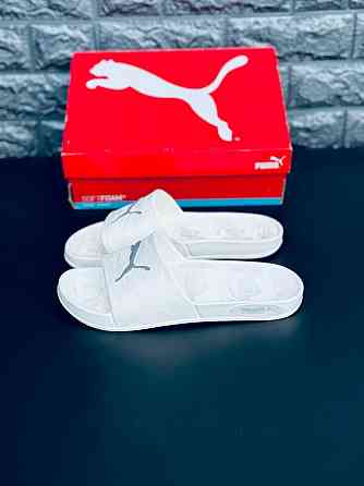 Мужские шлепанцы Puma Белые Летние Сланцы Пума Запорожье