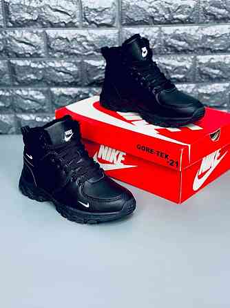 Сапоги Nike зимние мужские Jet-Black натуральная кожа! Gore-Tex -21 Запорожье