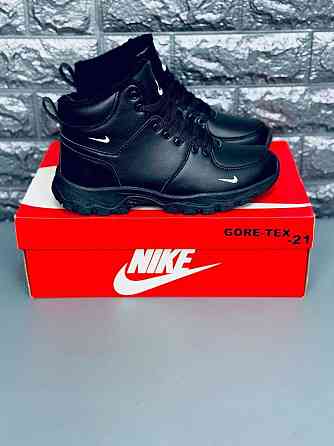 Сапоги Nike зимние мужские Jet-Black натуральная кожа! Gore-Tex -21 Запорожье