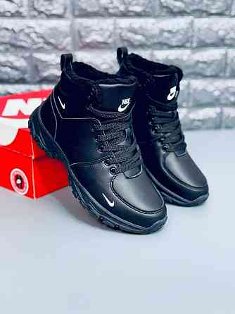 Сапоги Nike зимние мужские Jet-Black натуральная кожа! Gore-Tex -21 Запорожье