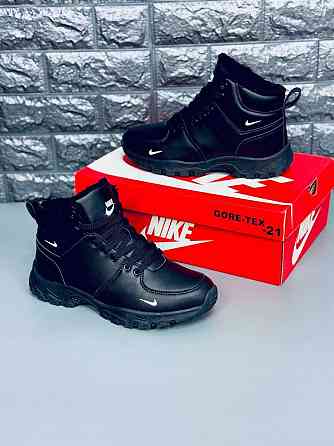 Сапоги Nike зимние мужские Jet-Black натуральная кожа! Gore-Tex -21 Запорожье
