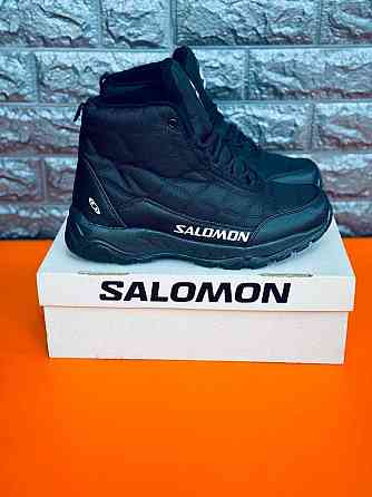 Сапоги Salomon мужские черные Теплые зимние Саломон на меху Хит сезона Запорожье