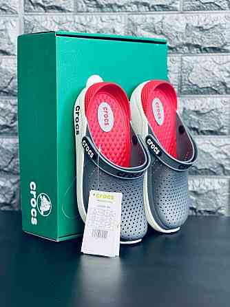Crocs LiteRide 360 Clog мужские шлепанцы Практичные кроксы Gray-Red! Запорожье