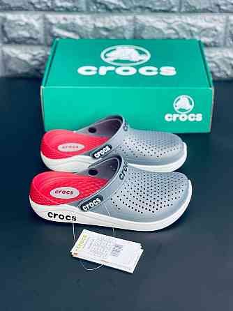 Crocs LiteRide 360 Clog мужские шлепанцы Практичные кроксы Gray-Red! Запорожье