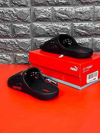 Шлепанцы Puma Ferrari мужские повседневные black\red Стильные Запорожье