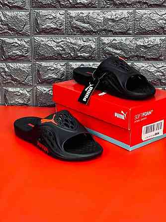 Шлепанцы Puma Ferrari мужские повседневные black\red Стильные Запорожье