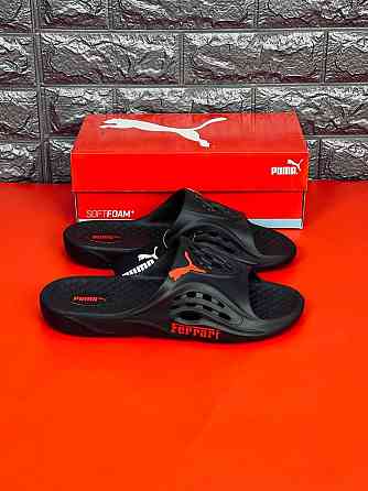 Шлепанцы Puma Ferrari мужские повседневные black\red Стильные Запорожье
