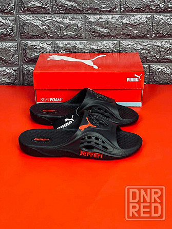 Шлепанцы Puma Ferrari мужские повседневные black\red Стильные Запорожье - изображение 1