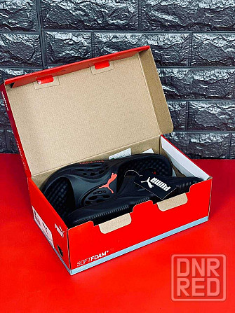 Шлепанцы Puma Ferrari мужские повседневные black\red Стильные Запорожье - изображение 8