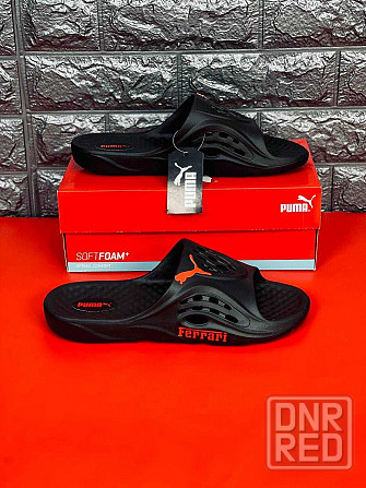 Шлепанцы Puma Ferrari мужские повседневные black\red Стильные Запорожье - изображение 6