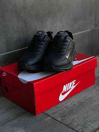 Кроссовки Nike мужские Трендовые Dark Black натуральная кожа! весна Запорожье